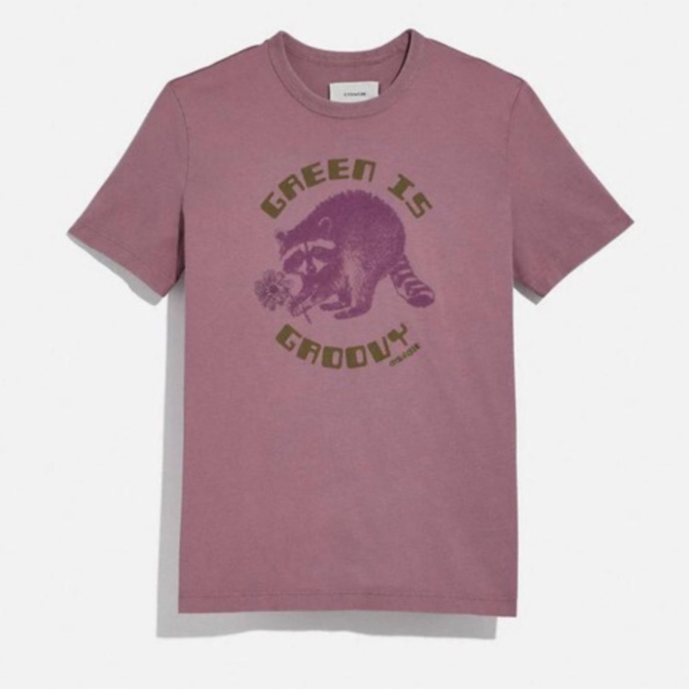 Coach green is groovy t-shirt XS
